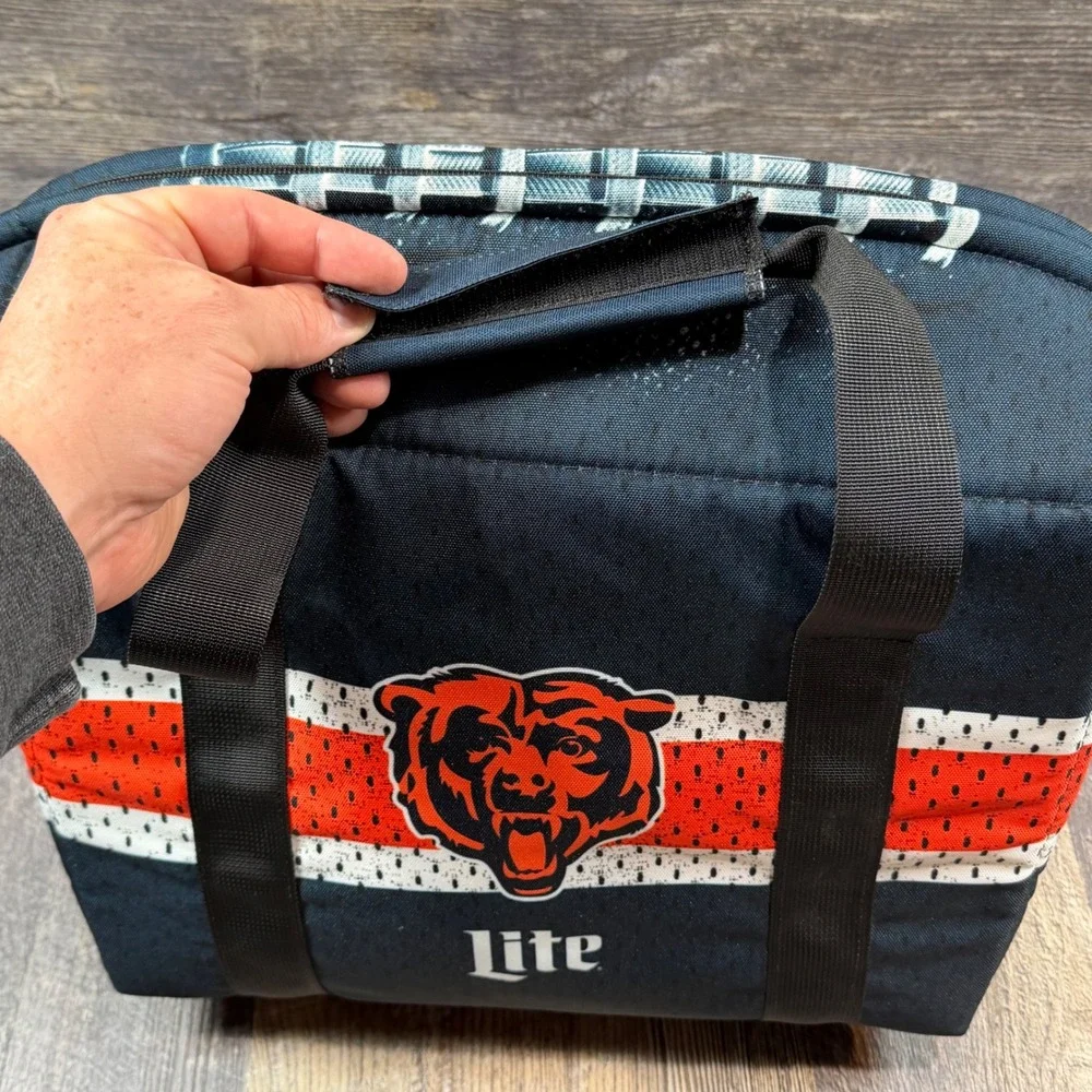 Chicago Bears Miller Lite Soft Sided Insulated Cooler Bag Navy Blue NFL Football